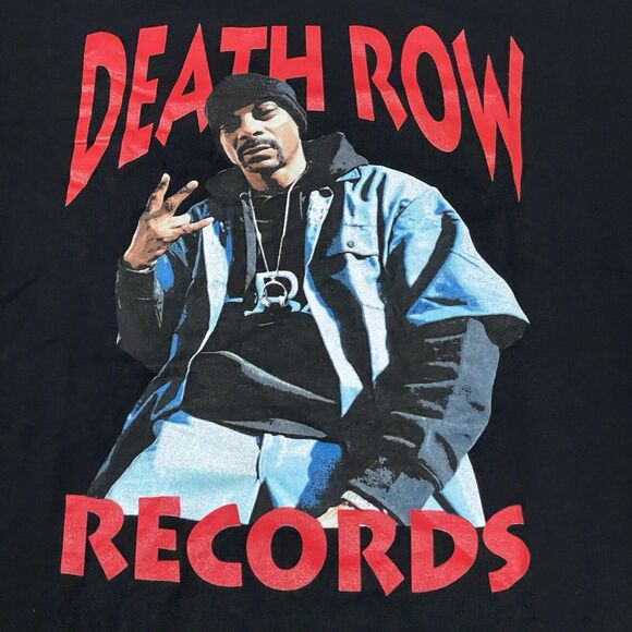 Death Row Records Shirt Mens Large Black Snoop Dogg West Side Front Graphics NEW - Picture 2 of 7
